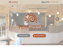 Tablet Screenshot of dentalconceptsandorthodontics.com